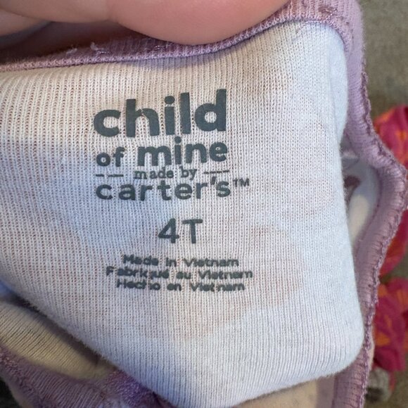 Carter's Girls 4T Pink Footed Sleeper x2 Pink - Picture 6 of 7
